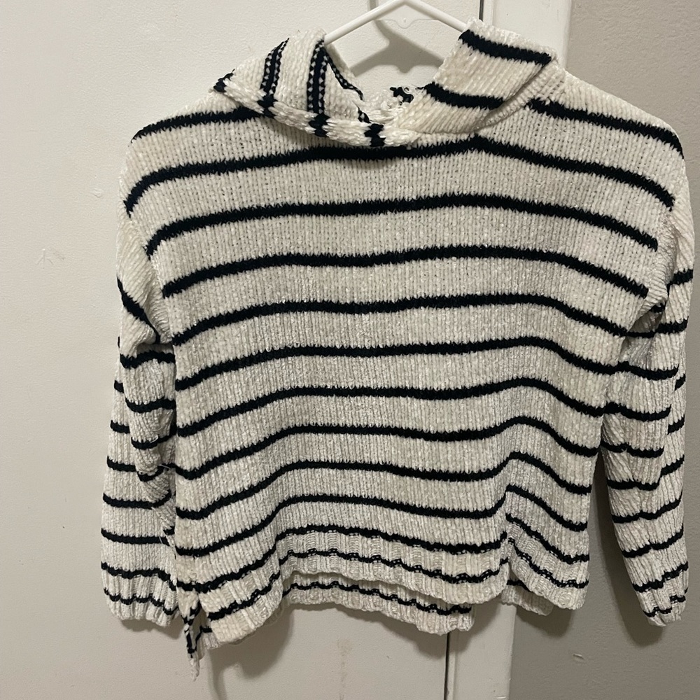 Cropped striped sweater